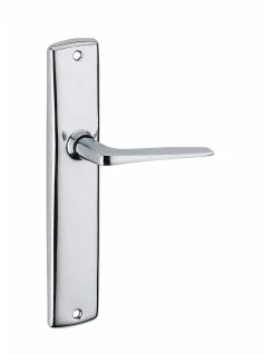 Ensemble de poignées pour porte intérieure Demeter sans trou, entr'axes 195mm, chromé --Thirard Best