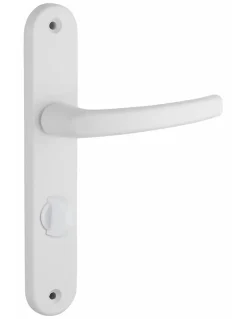 Ensemble de poignées pour salle de bain et toilette Sultane à condamnation, carré 7mm, entr'axes 195mm, blanc --Thirard Best