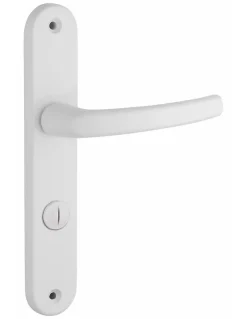 Ensemble de poignées pour salle de bain et toilette Sultane à condamnation, carré 7mm, entr'axes 195mm, blanc --Thirard Best