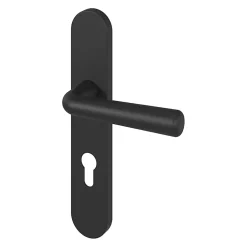 Ensemble poignée sur plaque rondcylindre Dizel effet nickel mat noir L.121.5mm x l.42mm entraxe 165-195mm-GoodHome Discount