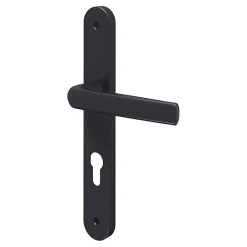 Ensemble poignée sur plaque Incurvé Primel gris L.126mm x l.33mm entraxe 195mm-GoodHome Online