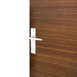 Ensemble poignée sur plaque rectangulaire Colan satin blanc L.106mm x l.39.8mm entraxe 165mm- Online