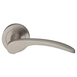 Ensemble poignée sur rosace rond à visser Beare effet nickel satin gris Ø50mm-GoodHome Discount