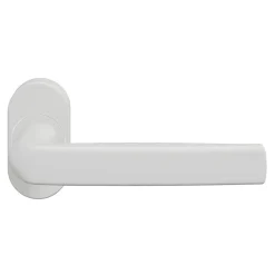 Ensemble poignée sur rosace Incurvé à visser Primel mat blanc-GoodHome New