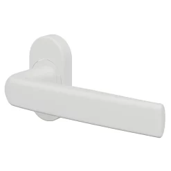 Ensemble poignée sur rosace Incurvé à visser Primel mat blanc-GoodHome New
