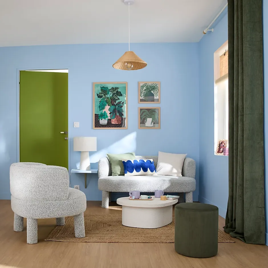 Ensemble poignée sur rosace rond à visser Minzh effet nickel satin gris Ø50mm-GoodHome Clearance