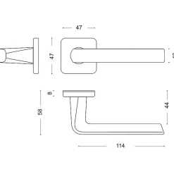 Vachette Ensemble sur rosace - Kaza - - Clé I - Noir