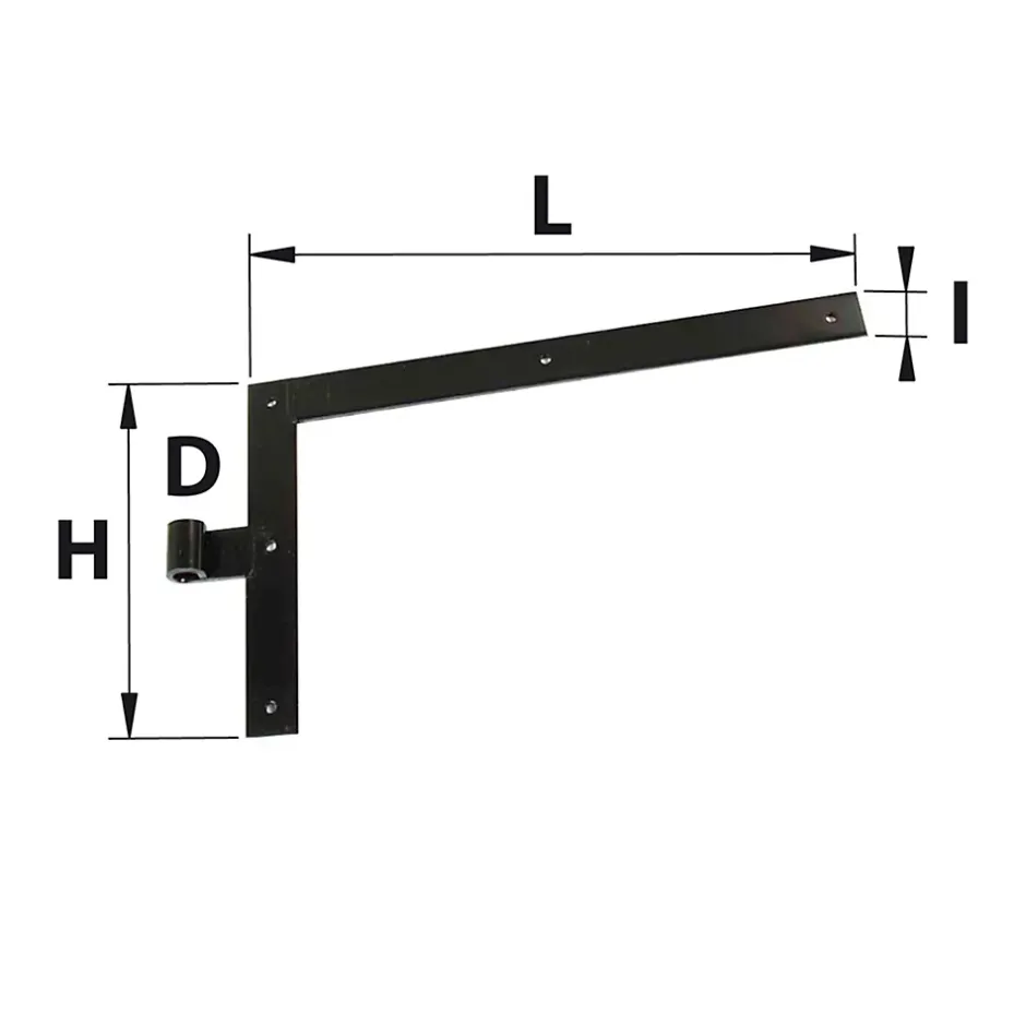 Equerre acier bout droit pour volet en bois acier noir Afbat-Afbat - Tb Industrie Sas Discount