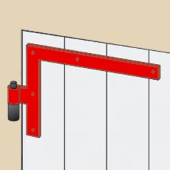 Equerre acier bout droit pour volet en bois acier noir Afbat-Afbat - Tb Industrie Sas Discount