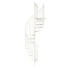 Escalier colimaçon métal 11 marches - Hauteur à franchir 2.09 à 2.59m - Diamètre 120cm - Structure blanche et marche blanche --Matisere New