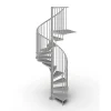 Matisere Escalier colimaçon métal 15 marches - Hauteur à franchir 3.15 à 3.45m - Diamètre 120cm - Gris - GAMIA120/GG-15