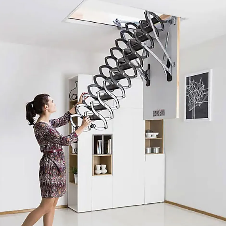 Escalier coupe feu 60min - Hauteur sous plafond 3.20m - Trémie 70x90cm - LSF7090-320-Matisere Clearance