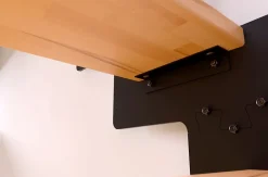 Alumin'home Escalier crémaillière quart tournant Costa rampe acier marche hêtre l. 2.75 m