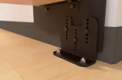 Alumin'home Escalier crémaillière quart tournant Costa rampe acier marche hêtre l. 2.75 m