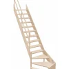 Woodup Escalier de Meunier en Kit AZET en Sapin Quart tournant compact