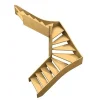 Escalier Double Quart Tournant Sapin Albula 288 Cm Tournant Gauche Sans Contremarche Hêtre LC H Sol Sol 288 Cm-Woodup Outlet