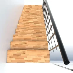 Escalier droit 9 marches - Hauteur à franchir 2.04 à 2.40m - Noir et bois - COMFO80/I/NB-9-Matisere Clearance