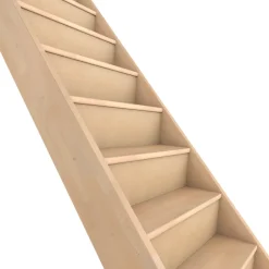 Fortia Escalier droit avec contremarche hêtre coloris naturel 13 marches Siderno