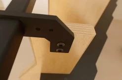 Alumin'home Escalier droit Dona rampe aluminium marche en bois l. 2.83 m