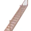 Woodup Escalier Droit Hêtre Rampe Métal époxy Gris Kit Gauche H Sol Sol 280 Cm