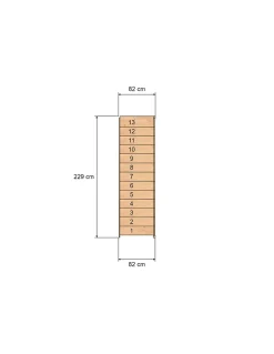 Escalier Droit Suchet 280 Cm Kit Recoupable Sans Contremarche H Sol Sol 280 Cm-Woodup New