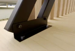 Alumin'home Escalier droit Valencia noir en hêtre 12 marches