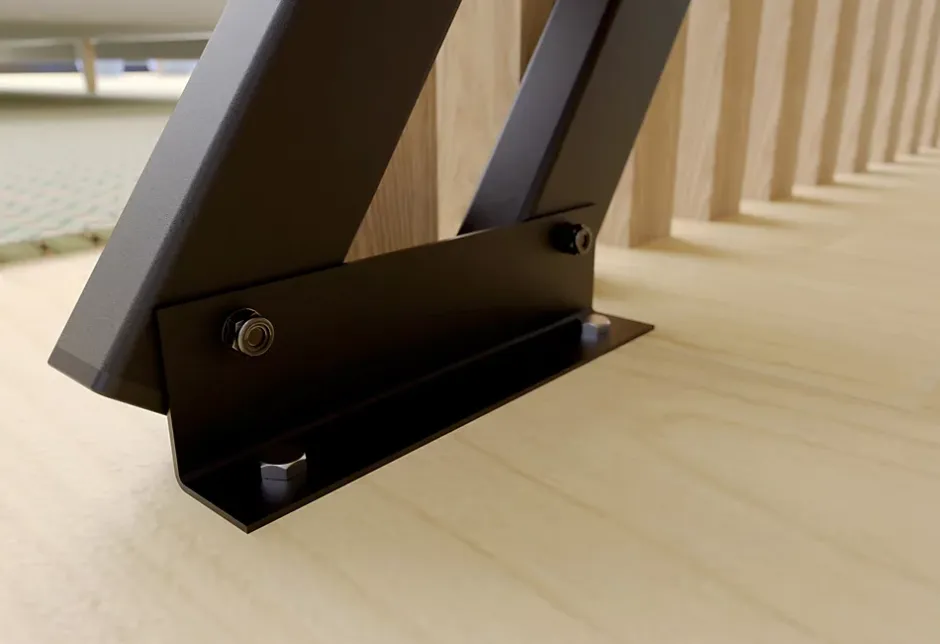 Alumin'home Escalier droit Valencia noir en hêtre 12 marches