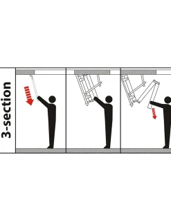 Woodup Escalier Escamotable Bois Isole 46 Mm Caisson 110 X 70 Cm