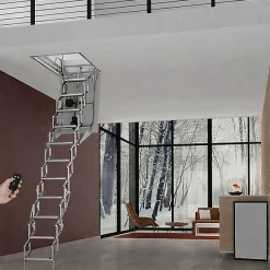 Matisere Escalier escamotable électrique - Trappe : 70x90cm - Hauteur max 3.00m - FGM70/090-300-C