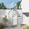 Escalier hélicoïdal acier et plastique gris 13 marches Falerna-Fortia Online