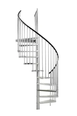 Escalier hélicoïdal acier et plastique gris 13 marches Falerna-Fortia Online