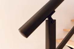 Escalier monopoutre droit Maya rampe aluminium marche hêtre l. 2.75 m-Alumin'home Online