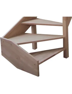Escalier Quart Tournant Molede 280 Cm Kit Recoupable Bas à Droite Sans Contremarche H Sol Sol 280 Cm-Woodup Discount