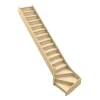 Woodup Escalier Quart Tournant Sela 288 Cm Kit Recoupable Bas à Gauche Sapin Avec Contremarches H Sol Sol 288 Cm