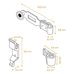 Espagnolette, Kit complet, Noir, Composite, pour Volet battant, Fermeture pour Volet-Tirard Sale