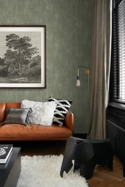 Estahome papier peint effet béton vert olive grisé - 53 cm x 10.05 m - 148754