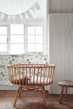 Estahome papier peint forêt avec des animaux de la forêt blanc - 53 cm x 10.05 m - 139247