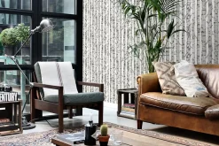 Estahome papier peint troncs de bouleau gris chaud clair - 53 cm x 10.05 m - 138889