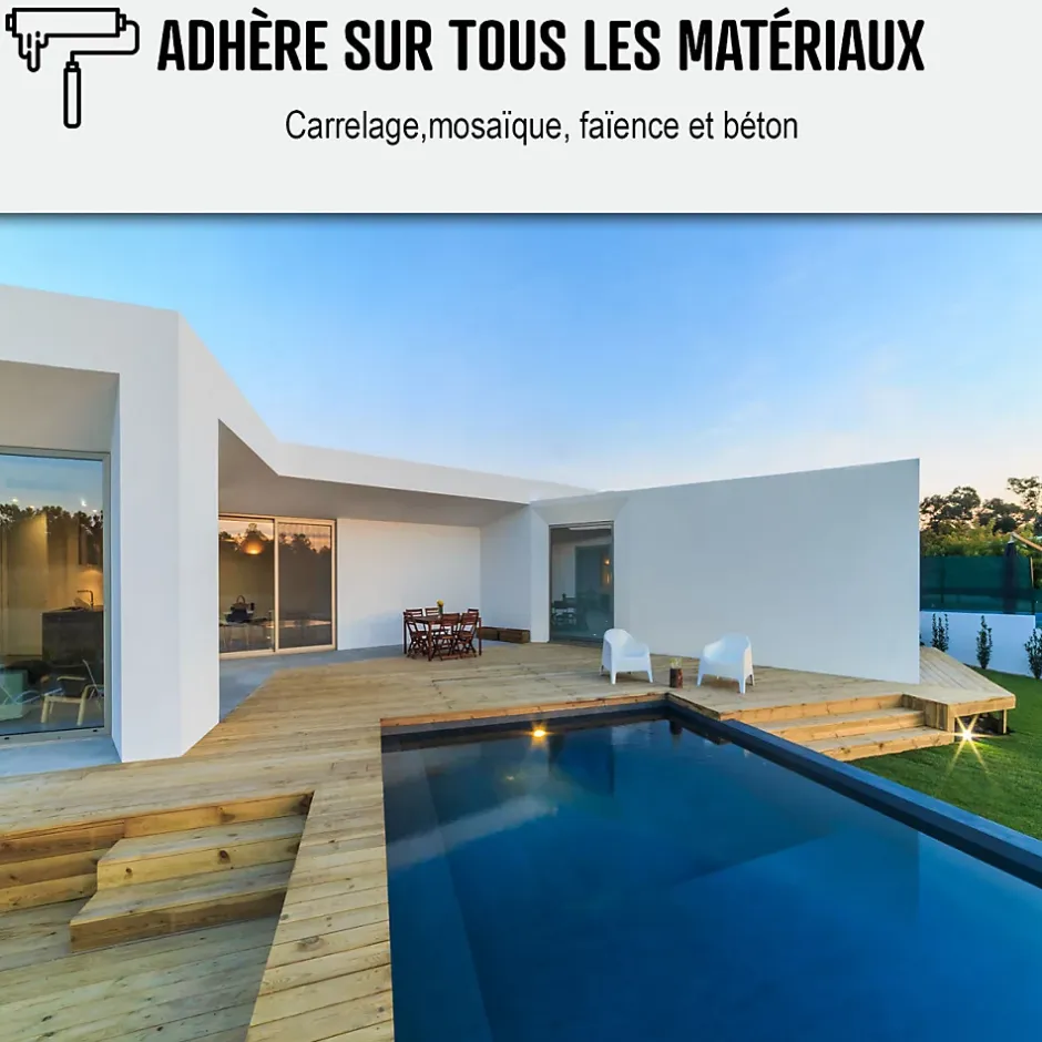 Arcane Industries Etanchéité Piscine Carrelée - Résine Transparente KIT ARCACLEAR PISCINE Transparent - 25 m², support poreux -