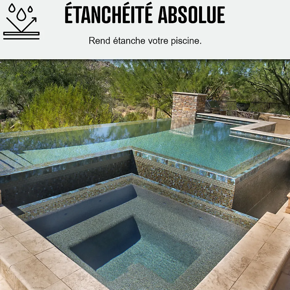 Arcane Industries Etanchéité Piscine Carrelée - Résine Transparente KIT ARCACLEAR PISCINE Transparent - 10 m², support poreux -