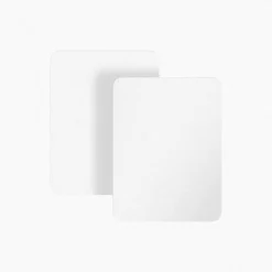 Extrémité adhésive vinyle blanche pour lamelle 3 x 4 cm