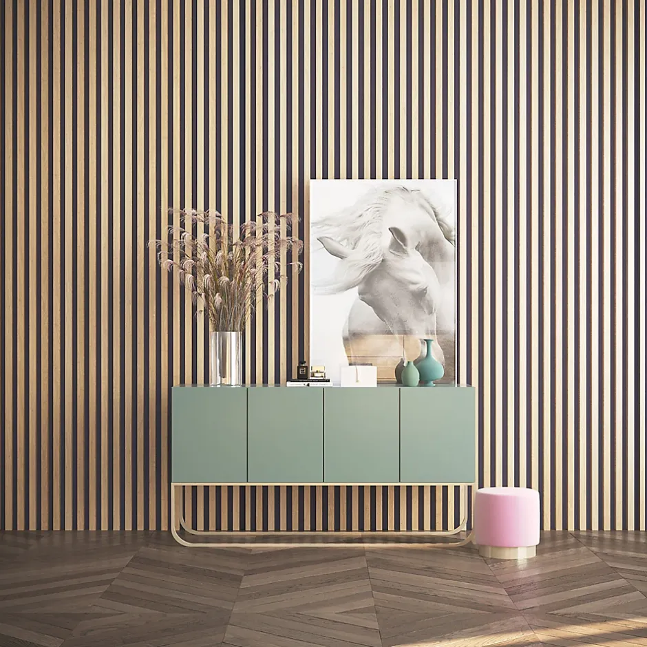 Extrémité adhésive vinyle imitation chêne pour lamelle 3 x 4 cm-