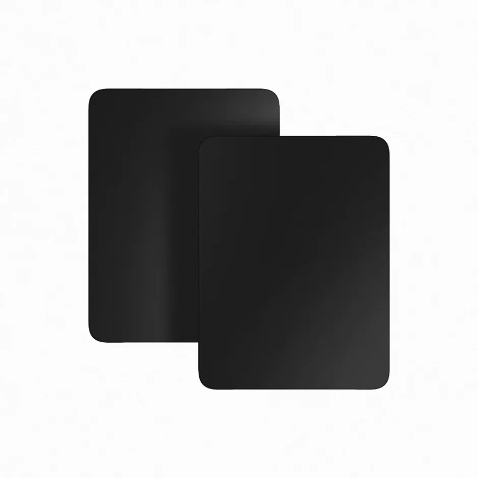 Extrémité adhésive vinyle noir pour lamelle 3 x 4 cm