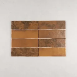 Faïence Effet Zellige ARTISAN 6.5x20 Gold - Les Carreaux de Jean-Gioia Materia Online