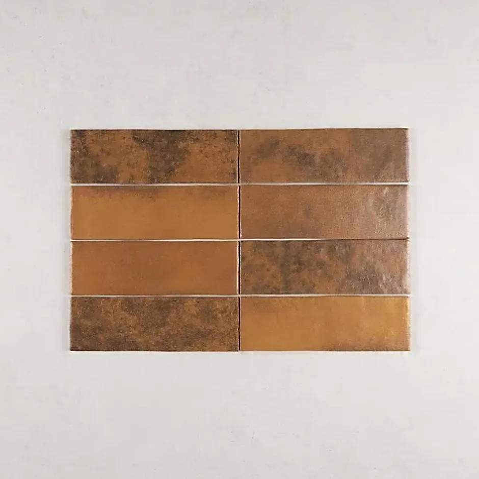 Faïence Effet Zellige ARTISAN 6.5x20 Gold - Les Carreaux de Jean-Gioia Materia Online