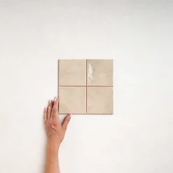 Les Carreaux De Jean  Faïence Effet Zellige Beige CHAOUEN 10x10 Cream - Les Carreaux de Jean