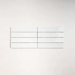 Les Carreaux De Jean  Faïence Effet Zellige Blanc SAONA 5x25 White - Les Carreaux de Jean