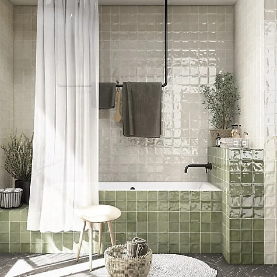 Faïence Effet Zellige Blanc CHAOUEN 10x10 Ice - Les Carreaux de Jean-Les Carreaux De Jean Discount