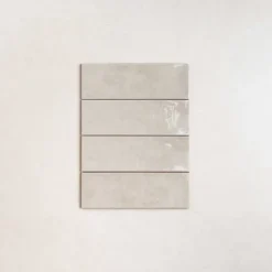 Les Carreaux De Jean  Faïence Effet Zellige Blanc CINQUE TERRE Blanco 10x30cm - Les Carreaux de Jean