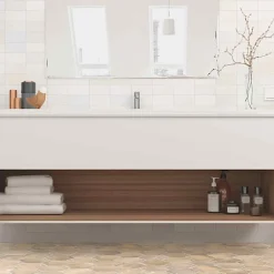 Les Carreaux De Jean Faïence Effet Zellige Blanc FEZ Mat 6,2x12,5 White - Les Carreaux de Jean